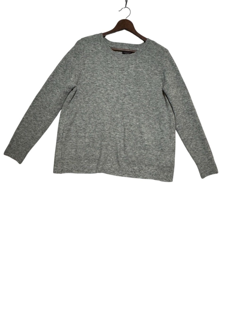 Abercrombie & Fitch Gray Ribbed Knit Split Open Back Sweater Women’s Sz XL